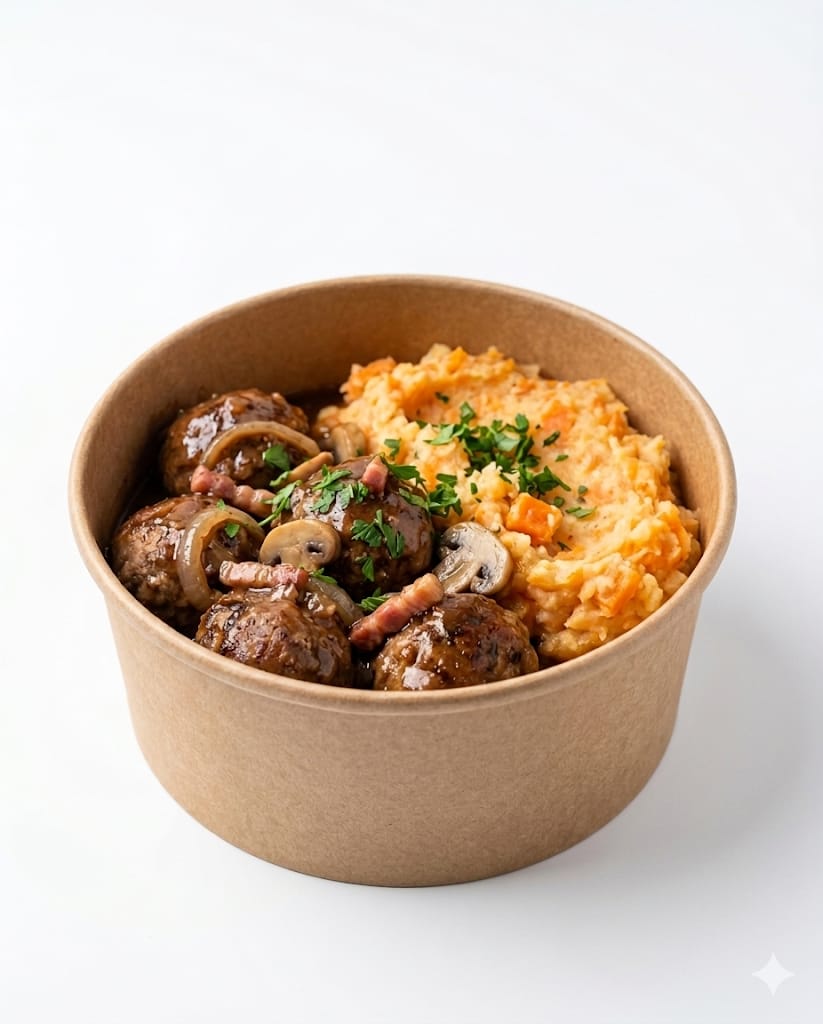 Boulettes à la bière (Houppe) et aux petits lardons