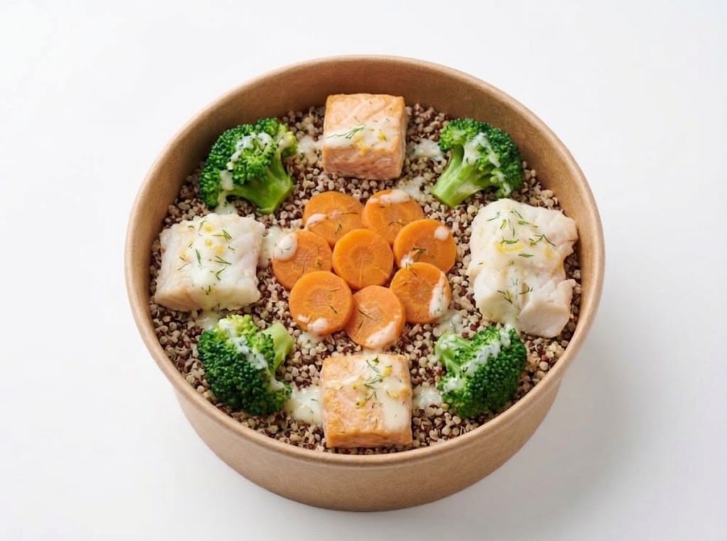 Duo de poissons sauce citronnée au vin blanc