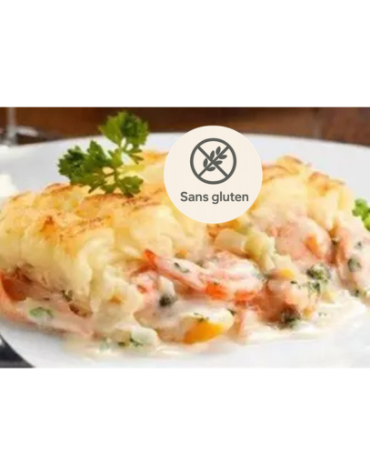 Gratin de scampis et courgettes