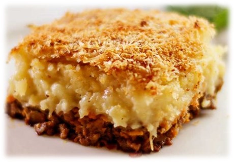 Hachis parmentier au chou rouge et pomme