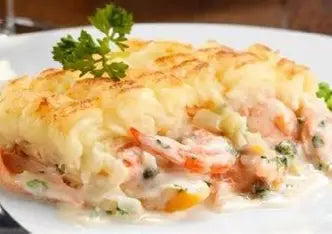 Gratin de scampis et courgettes