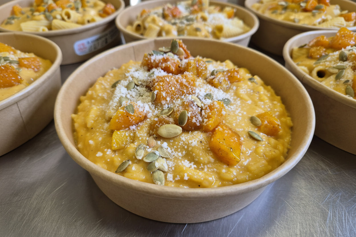 Risotto de poulet, butternut, sauge, noix de pécan