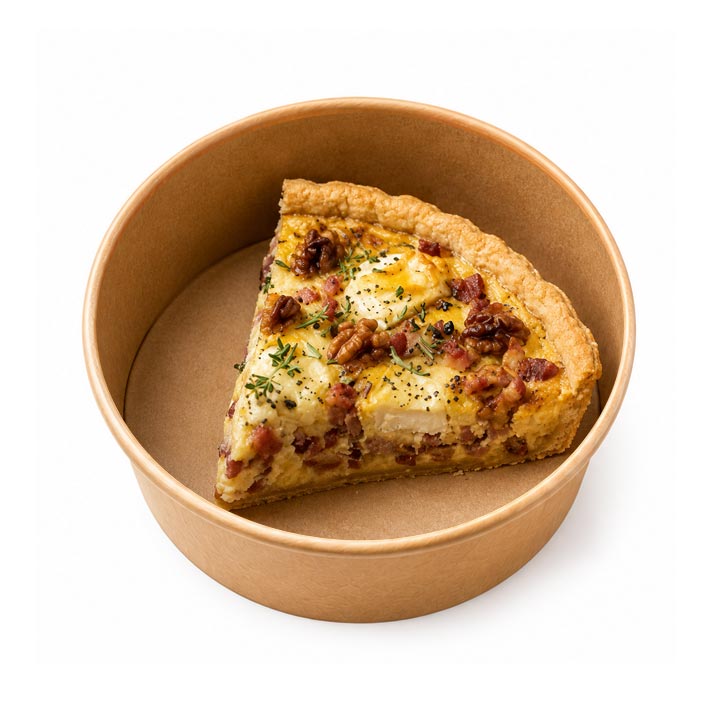 Quart de quiche au chèvre (1/4=+/- 330g)