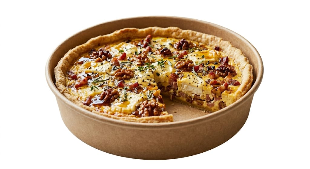 Quart de quiche au chèvre (1/4=+/- 330g)