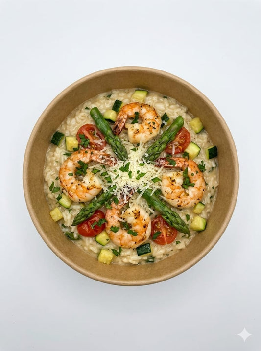 Risotto aux scampis et asperges