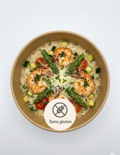 Risotto aux scampis et asperges