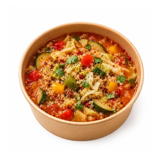 Bouillon épicé aux légumes et au quinoa