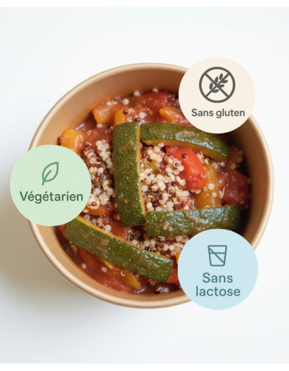 Bouillon épicé aux légumes et au quinoa