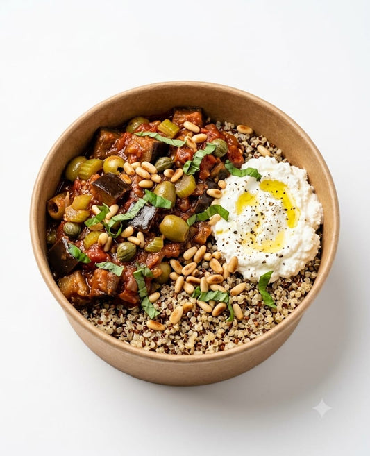 Caponata aux aubergines et céleri