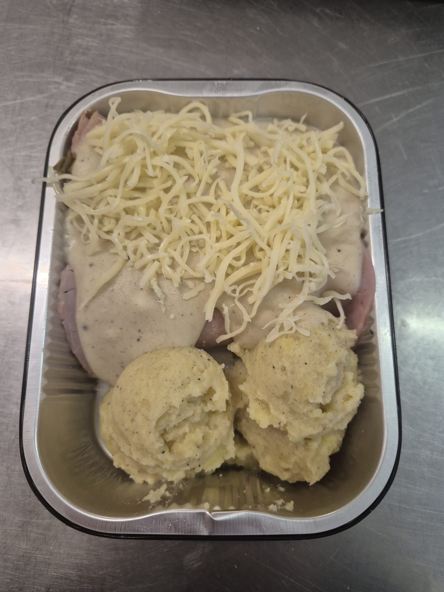 Chicons au gratin et purée