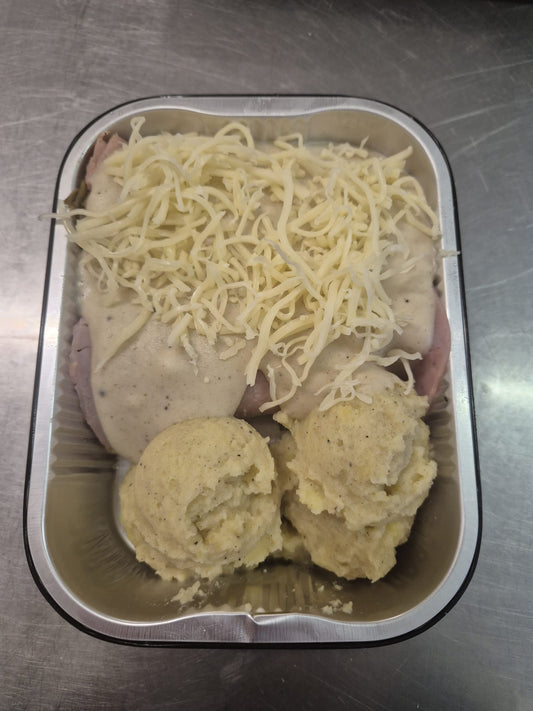 Chicons au gratin et purée