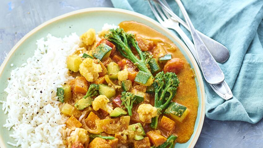 Mercredi 24/09 : curry jaune de légumes au lait de coco, cacahuètes