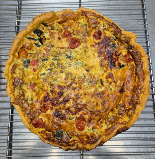 Quart de quiche  au poulet roquefort et poires  (1/4=+/- 330g)