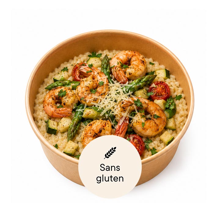 Risotto aux scampis et asperges