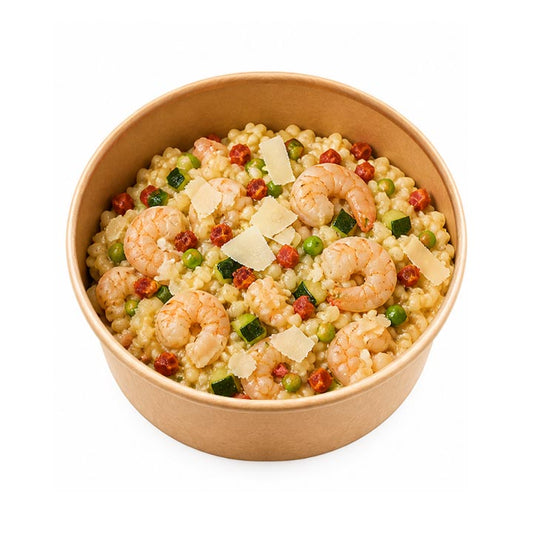 Risotto aux scampis et chorizo