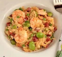 Risotto aux scampis et chorizo