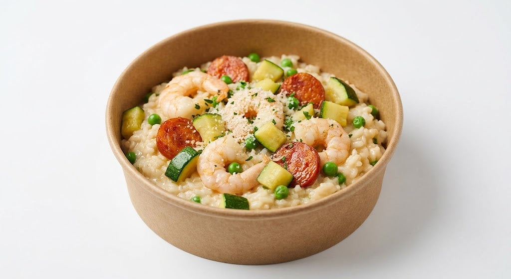 Risotto aux scampis et chorizo