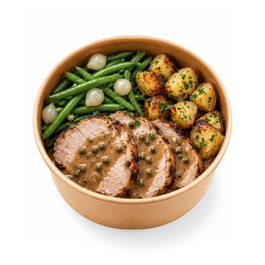Rôti de porc, sauce au poivre