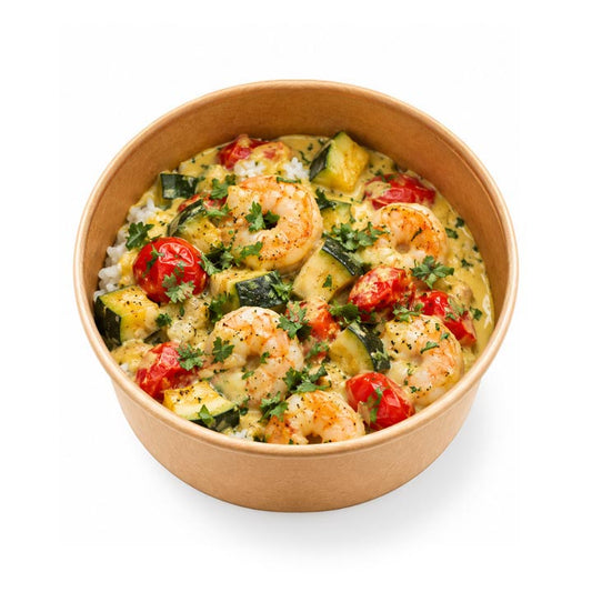 Scampis curry coco