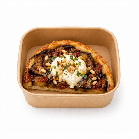 Tarte tatin à l'aubergine (1 portion = 1/2 tarte)
